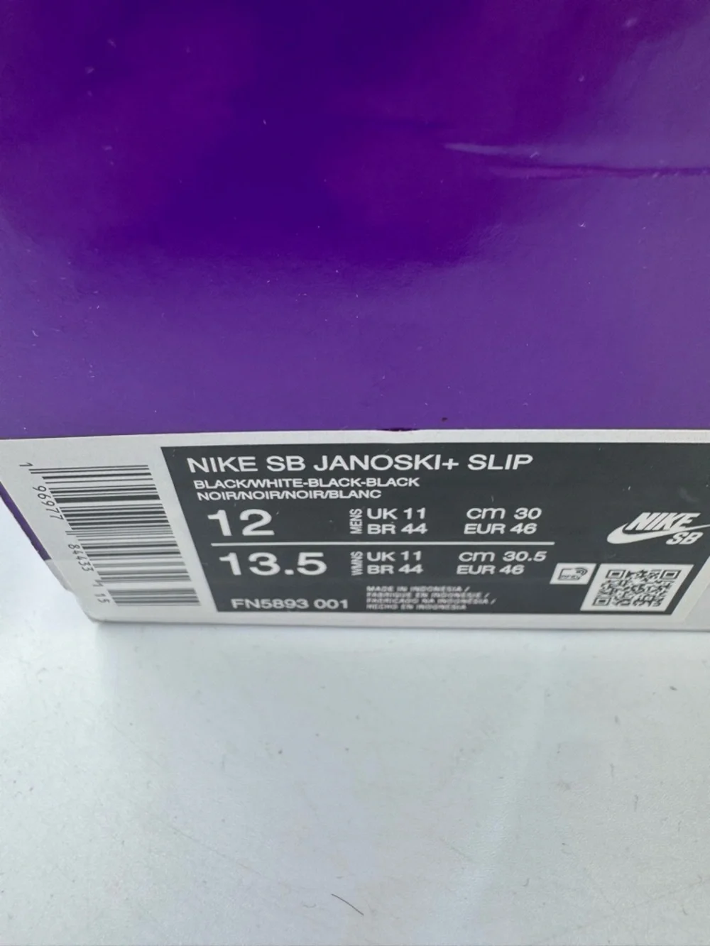 Nike SB Zoom Janoski+ Slip Black White BRAND NEW Multiple Sizes - Picture 8 of 8